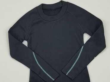 czarna bluzka z szyfonowymi rękawami: Blouse, 10 years, 134-140 cm, condition - Good