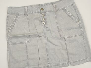 szara skórzane spódnice: Skirt, XL (EU 42), condition - Good