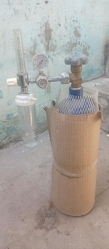 tibbi oksigen aparati: Tibbi oksigen balonu satılır. Reduktor, manometr, flowmeter və — 1