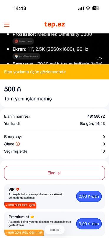 kontakt home planşet ucuz: Lenovo İdea Tab tam yeni işlənməmiş. Qiymət 500Azn — 1