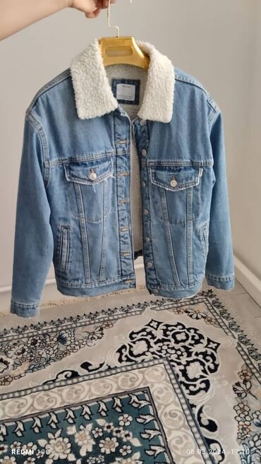 женская джинсовая одежда больших размеров: Джинсовая куртка, Осень-весна, M (EU 38)