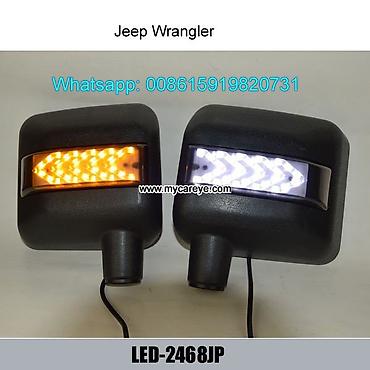 Jeep Wrangler Car Led Turn Signal Side Mirror Amber Rear View Turn - Malangawa