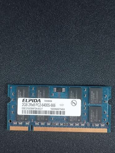 irsad notebook: Elpida laptop yaddaş modulu - Tip: SO-DIMM RAM - Tutum: 2 GB - — 1
