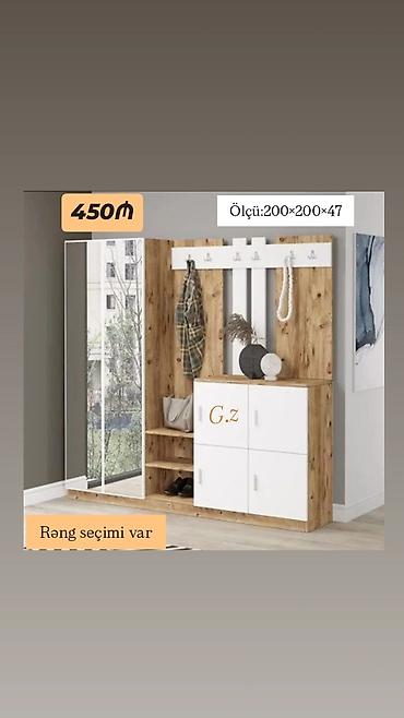 Dəhliz dolabları: Dəhliz üçün çoxfunksiyalı dolab-komplekt Ölçü: 200 × 200 × 47 sm — 1
