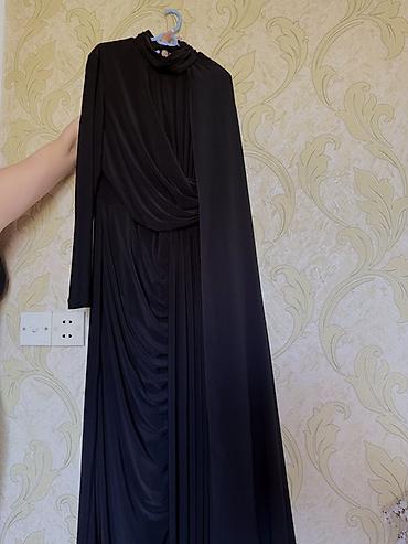 гель лаки: Qara ziyafət/libas - Model: Uzun, asimmetrik detallı ziyafət donu - — 3