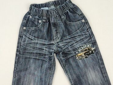 białe spodnie z wysokim stanem zara: Jeans, Niebieski Księżyc, 2-3 years, 98, condition - Perfect