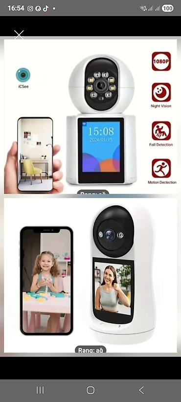 vlog kameraları: Ağıllı Wi‑Fi daxili təhlükəsizlik kamerası – 1080P Xüsusiyyətlər: - — 1