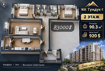 pro group: 3 комнаты, 90 м², Элитка, 3 этаж, Косметический ремонт — 2