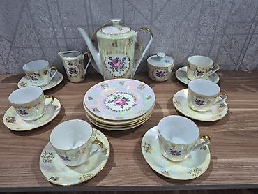 xonca qablari: Çay dəsti, rəng - Ağ, Farfor — 1