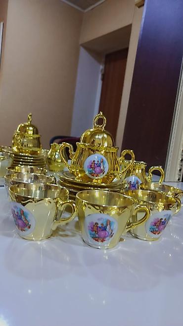 sud separatoru: Çay dəsti, rəng - Qızılı, Keramika — 1