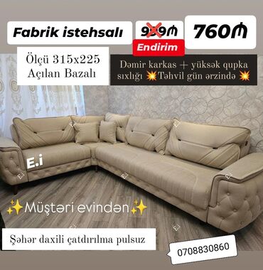 ucuz qaplar: Künc divan, Yeni, Açılan, Bazalı, Şəhərdaxili pulsuz çatdırılma