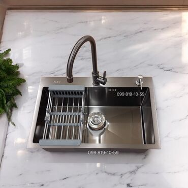 Mətbəx çanaqları: Yeni Kvadrat Mətbəx çanağı, Şkafsız, Paslanmaz polad, Pulsuz çatdırılma — 8