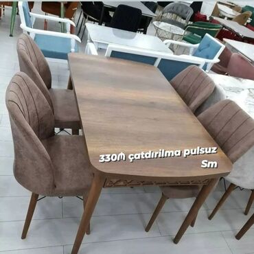 🇹🇷Türk istehsalı Möhtəşəm ✨✨ Kuxna üçün stol stul dəsti 4 stul 1