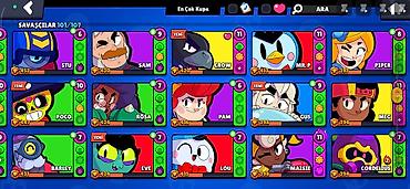 braw stars: Brawl Stars oyun hesabı - Kupa: 41,049 - Savaşçılar: 101/107 açıq - — 6
