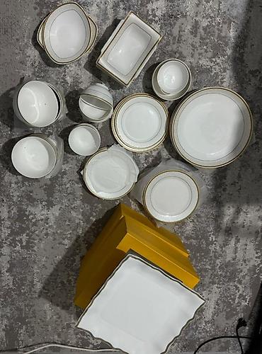 Наборы посуды: Фарфоровый столовый сервиз с золотым кантом 24 персоны Состав и — 3