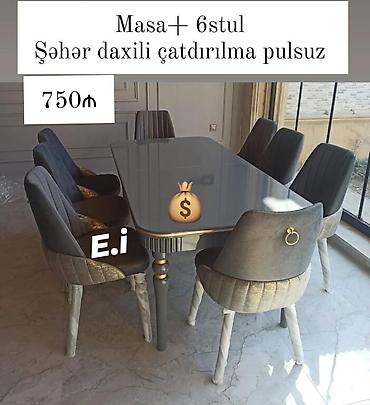 Masalar və oturacaqlar: Yeni, 6 stul — 1