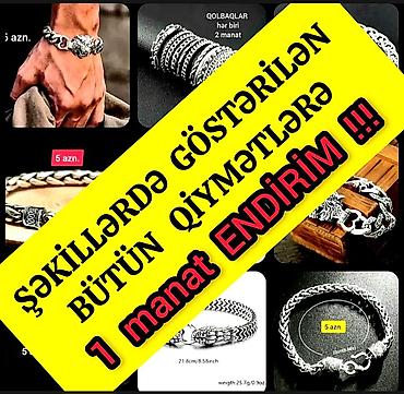 meta eynek: YENİ, Dəbli QOLBAQLAR satılır. (kişilər üçün) DƏBLİ və QƏŞƏNG — 1