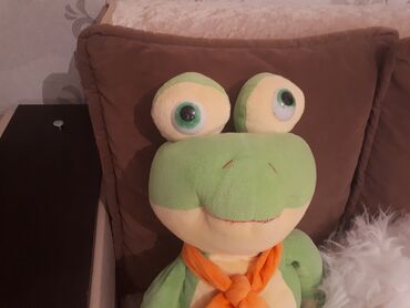 Oyuncaqlar: Yumuşaq oyuncaq 1) Qurbağa (gözünün rəngi bir az getdiyinə görə)- 8 — 3