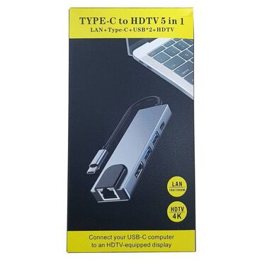 зарядка hp: Хаб 5 in 1 - Type-С to HDMI x 1 + USB3.0 x 2 + PD x 1 + LAN x 1