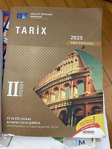 Testlər: Tarix 2025 – Test Toplusu”, Dövlət İmtahan Mərkəzi nəşri - Hissə I və — 1