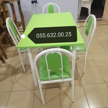 Sifarişlə masa və oturacaq dəstləri: Stollar, Stullar, Masalar, Oturacaqlar, Kafe və cayxana üçün stol stul — 7