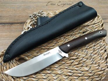 точило для ножей: Нож Вожак охотничий, сталь 95Х18, клинок цельный, полированный