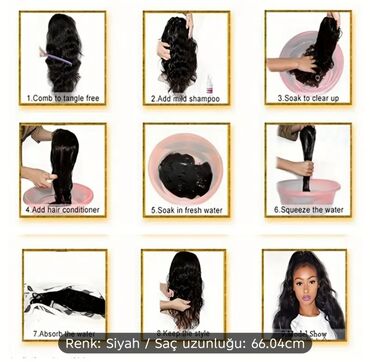 Təbii saçlar, pariklər: Parik, Təbii, Yeni — 12