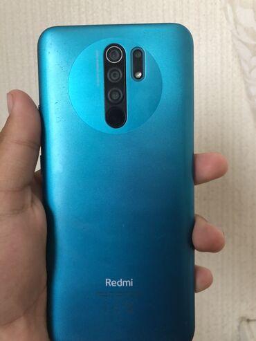 крепление для телефона: Xiaomi, Redmi 9, Б/у, 64 ГБ, цвет - Синий, 1 SIM, 2 SIM, eSIM