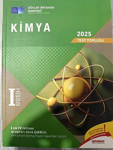 kimya dim pdf: Məhsul: “Kimya 2025 – Test Toplusu”, I hissə Nəşriyyat/İnstitusiya — 1