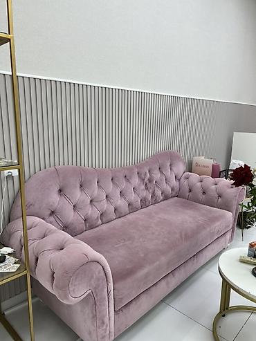 Divanlar: Mebel növü: Klassik üslubda 4 nəfərlik divan - Rəng: Pudra/çəhrayı - — 2