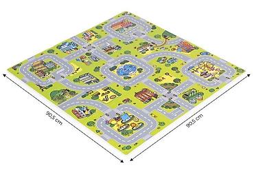 kasa igracka za decu: Velika podloga za igru EVA FOAM City 90.5x90.5 cm – 21 delova | — 3