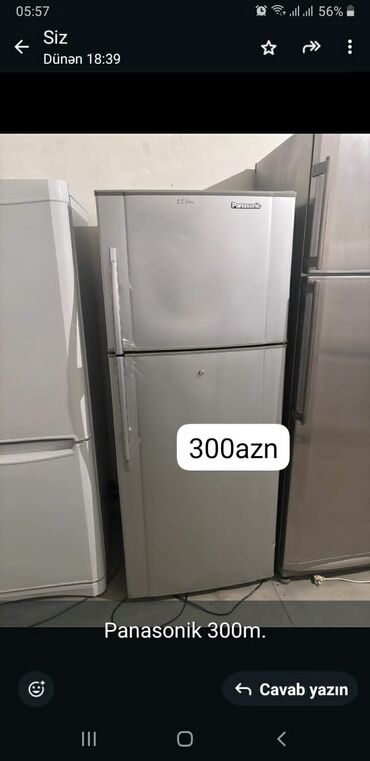 balaca xaladennik: İşlənmiş 2 qapılı Panasonic Soyuducu Satılır