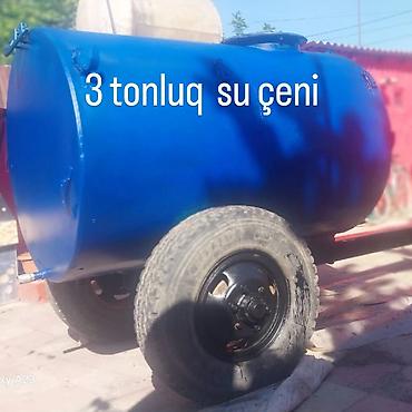 бак для воды в квартиру: 3 tonluq su çəni – qoşqu tipli. zavod buraxan çendi. Zavod bilkasi — 1