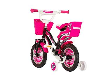 koledzice za decake: Bicikl kids Visitor Heart 12" (7") – crno/roze Šifra proizvoda: 112 — 5