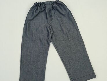 spodnie białe z wysokim stanem: Material trousers, 2-3 years, 92/98, condition - Very good
