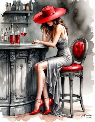 Stilske umetničke slike: Umjetničke slike – set digitalnih ilustracija - Kolekcija od tri — 3