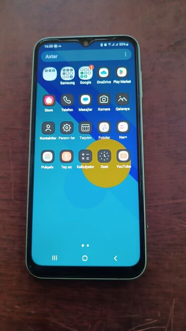 samsunq telefonlari: Samsung Galaxy A14, 128 GB, rəng - Mavi, Zəmanət, Barmaq izi, İki sim kartlı