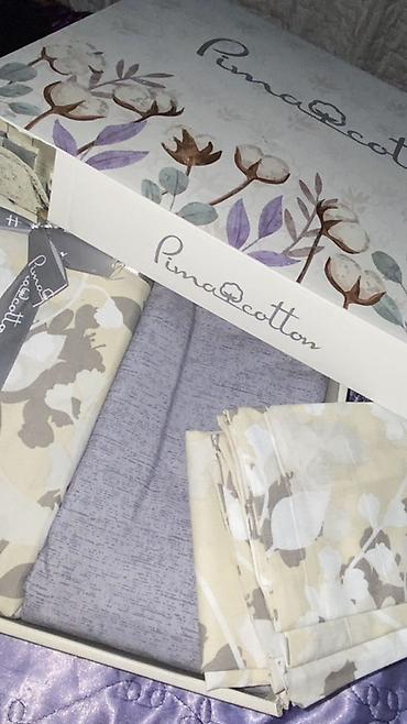 Yorğan üzləri: Pima Cotton yataq dəsti - Material: 100% Pima pambıq (qutuda “Pima — 5