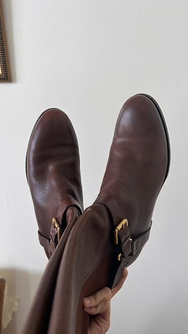 boot: Высокие женские кожаные сапоги Ralph Lauren оригинал в стиле жокейских — 4