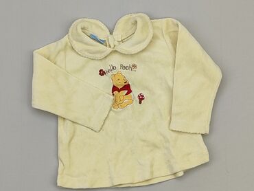 żółty sweterek dla dziewczynki: Bluza, Disney, 9-12 m, stan - Dobry