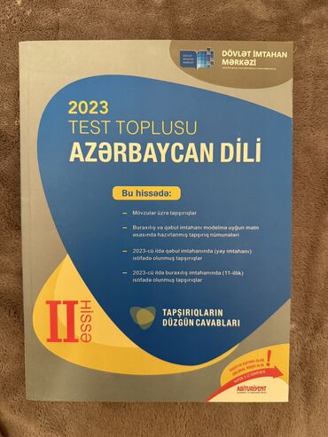 ingilis dili test toplusu 2 ci hisse pdf scribd: Azərbaycan dili test toplusu 2hissə. 
Tam yeni/işlənməmiş vəziyət