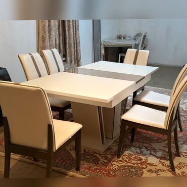 стол и стулья: *350₼ MASA desti :-TƏCİLİ SATILIR‼️* Turkiyə istehsalıdır açılır