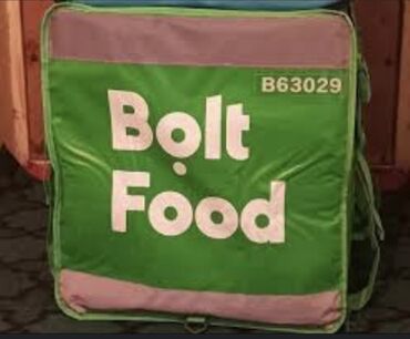 kuryer çanta: "Bolt Food" çatdırılma çantası. Sadece Zamok yeri Xerebdir