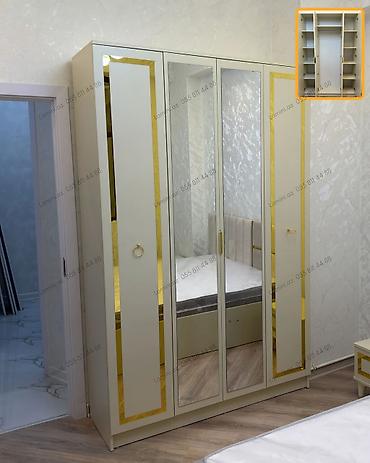 Мебель: 4 Qapılı Dolab Standart ölçülü otaqlar üçün ideal həll. Geyimlərinizi — 1