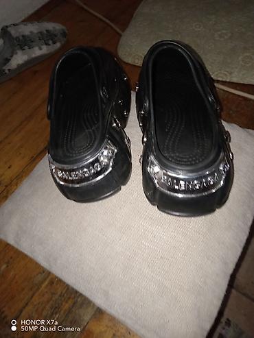 kobe patike: Balenciaga x Crocs-style klompe/saboti – crne - Materijal: sintetička — 2