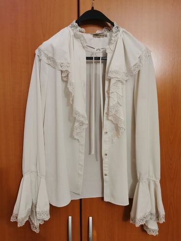 Košulje, bluze i tunike: XL (EU 42), Poliester, bоја - Bela