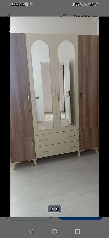 2 el kombi dolabı: Geniş həcmli paltar şkafı - Model: iki aynalı orta bölmə, dörd — 3