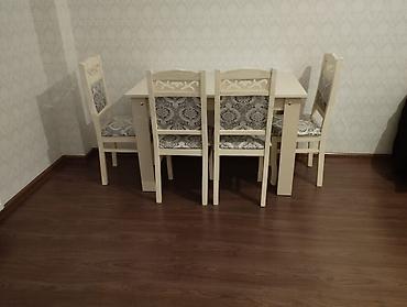 Masa və oturacaq dəstləri: Endirim olunub. Stol 4 stul dest 170 Azn. Stol 6 stul dest -230 Azn — 9