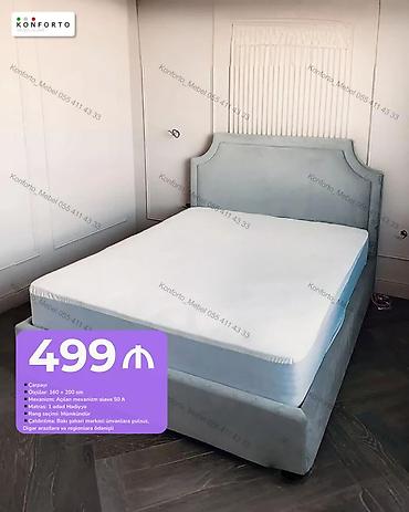 Mebel: Yumşaq başlıqlı çarpayı - Ölçü: 160 × 200 sm - Rəng seçimi