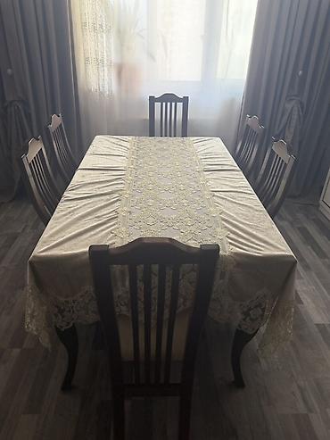 Ev və bağ: Yemək otağı üçün 6 nəfərlik masa və stul dəsti - Dəst tərkibi: 1 — 1